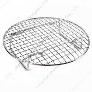 Round <b>Steamer</b> Rack With Feet 22-30Cm Foldable Handles Kitchen Baking Cooling Tray Stainless Steel Water Rack - Product Image 1