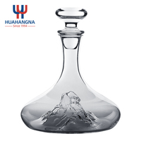 HUAHANG – carafe à vin Iceberg soufflée à la main, en verre de cristal sans plomb, pour cadeau, 1300ml