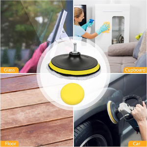 Kit de nettoyage automobile 9 pièces : Gants, serviettes, plateaux de cirage, éponge, brosse de nettoyage, fournitures complètes pour l'entretien et le lavage des voitures - Product Image 4