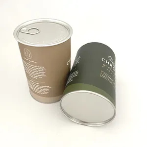실린더 종이 포장 튜브 식품 밀폐 껍질 뚜껑 판지 상자 너트 및 커널 라운드 포장 캔