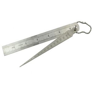 संयोजन टेपर गेज सेट स्टेनलेस स्टील के साथ 1-15mm मूंछ गेज 150mm 6 इंच स्टील के शासक Toper वेल्ड गेज - Product Image 5