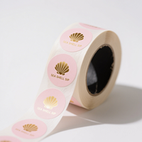 Autocollant en rouleau d'étiquettes en feuille d'or mate recyclables Offre Spéciale avec conception personnalisée pour flacon de parfum, mini parfum et emballage d'échantillon