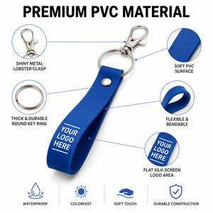 พวงกุญแจสายคล้องข้อมือ PVC นิ่ม พิมพ์โลโก้ได้ พร้อมตัวล็อคแบบก้ามปู กันน้ำ ทนทาน ยืดหยุ่น เหมาะสำหรับธุรกิจส่งเสริมการขาย - Product Image 3
