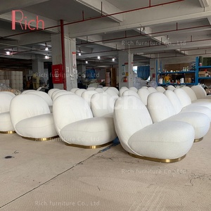 Muebles para el hogar pacha sillas fauteuil de tela muebles de piel de oveja blanca de la cubierta de tela Silla de acento - Product Image 5