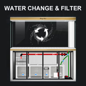 Réservoirs d'<span class=keywords><strong>aquarium</strong></span> de grande taille 550L Aquariums en alliage d'aluminium avec filtre inférieur Réservoir en verre ultra clair Réservoir d'<span class=keywords><strong>aquarium</strong></span> d'eau douce - Product Image 6