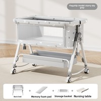 Moderne Multifonctionnel Contemporain Queen-Size Métal Berceau Portable Dentelle Lit Nouveau-nés Chambre Salon Hôtel Hôpital Parc
