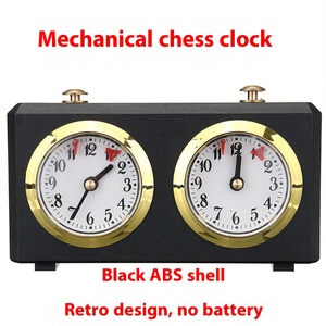 Механические шахматные часы в стиле ретро, пластиковые китайские часы для детей и взрослых, не требуется батарея для игры - Product Image 3