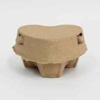 Boîte à œufs en forme de cœur au design spécial, 3 compartiments, plateau à œufs en pulpe biodégradable, emballage cadeau antichoc pour œufs frais de la ferme