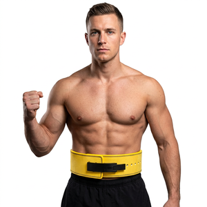 Cinturón de Cuero para Levantamiento de Pesas con Hebilla de Palanca, Ajustable, Antideslizante, Unisex, Soporte de Entrenamiento para Powerlifting y Fisicoculturismo - Product Image 1