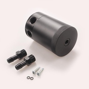 Universal Compact Racing Baffled 2-Port Oil Catch Can Tank Bộ Tách Dầu Không Khí Ấm Hai Lỗ Thoáng Khí - Product Image 3