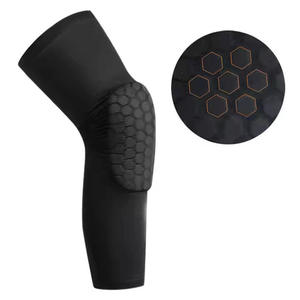 Genouillères respirantes anti-collision pour basketball, baseball, football, avec protection en nid d'abeille, genouillères longues - Product Image 3