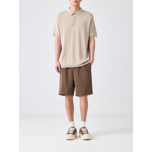 Polo in Maglia da <span class=keywords><strong>Uomo</strong></span>, T-Shirt Tinta Unita in Cotone Pettinato, Maglietta Basica con Colletto, Polo a Maniche Corte da <span class=keywords><strong>Uomo</strong></span> - Product Image 4