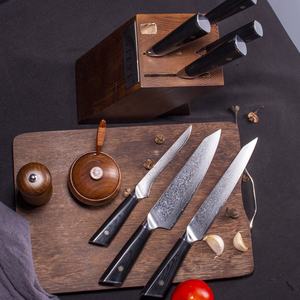 Ensemble de 8 couteaux de cuisine et <span class=keywords><strong>ciseaux</strong></span>, bloc en <span class=keywords><strong>bois</strong></span>, couteaux de cuisine en <span class=keywords><strong>damas</strong></span> VG10 - Product Image 6