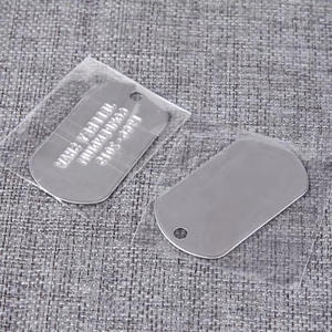 Custom Stainless Steel Blank <b>Dog</b> <b>Tags</b> Metal Stamping Label for DIY Decorative Craft Laser <b>Engraving</b> Silver - Product Image 2