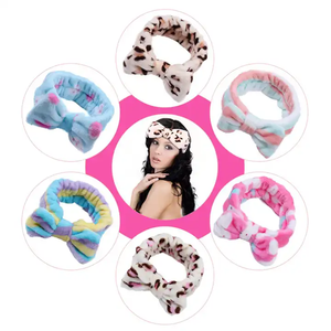 Lavage du visage Spa maquillage cosmétique bandeau bandeau moelleux doux Carol polaire arc bandeau de cheveux bandeaux pour les femmes - Product Image 2
