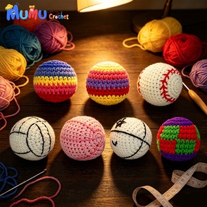 Hacky Sack de <span class=keywords><strong>Ganchillo</strong></span> Hecho a Mano Personalizado al por Mayor para Regalo Promocional, Balón de Fútbol de Algodón Tejido a Granel con Logotipo - Product Image 6