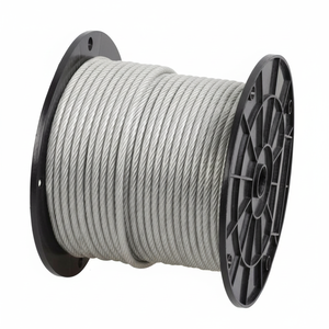 Cuerda de alambre de elevación 10mm Cuerda de acero recubierta de PVC USHA MARTIN Marca 20m Rollo Cuerda de elevación duradera para grúas Polipastos Hecho EN LA India - Product Image 1