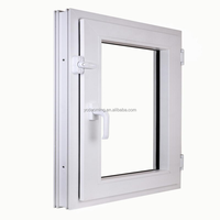 Fenêtre à battant en PVC blanc, double vitrage extérieur, en acier et plastique, pour entrée de villa, fabriquée par le fabricant