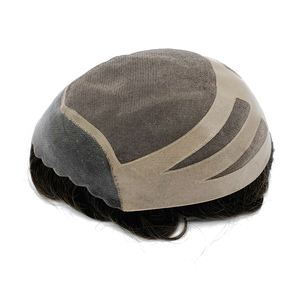 Prothèse capillaire <span class=keywords><strong>Oscar</strong></span> Mono avec base en PU pour hommes – Système de remplacement capillaire naturel en cheveux humains pour hommes - Product Image 3