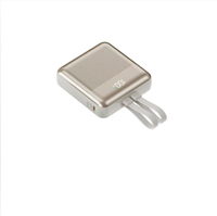Chargeur portable compact haute puissance 10000mAh PD45W avec deux câbles de charge et écran numérique