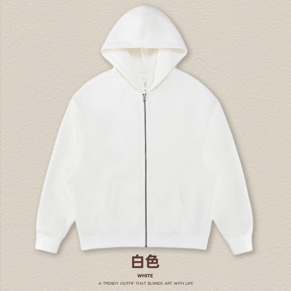 Zipper version - white