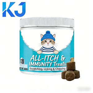 Granulés de complément alimentaire <span class=keywords><strong>naturel</strong></span> personnalisés OEM/ODM pour animaux de compagnie : prébiotiques, probiotiques, vitamines pour la santé de la peau, du pelage et l'immunité contre les démangeaisons chez les chiens - Product Image 1