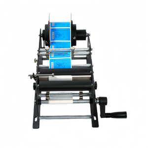 Machine d'étiquetage manuelle pour bouteilles d'eau minérale en plastique, bouteilles en verre, bouteilles rondes, machine d'étiquetage adhésif - Product Image 4