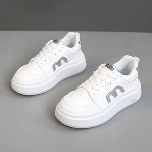 Zapatos Casuales Planos con Cabeza Redonda Personalizados, Zapatos Deportivos Transpirables, Resistentes al Desgaste, con Suela Suave, Zapatos Deportivos Blancos Transpirables - Product Image 2