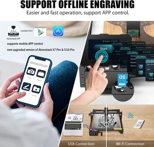 <span class=keywords><strong>Grabador</strong></span> y Cortador <span class=keywords><strong>Láser</strong></span> <span class=keywords><strong>ATOMSTACK</strong></span> A10 <span class=keywords><strong>S10</strong></span> X7 <span class=keywords><strong>Pro</strong></span>, Máquina de Grabado y Corte <span class=keywords><strong>Láser</strong></span> de 10 W de Potencia para Madera, Metal, Acrílico y Vidrio - Product Image 3