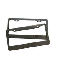 Cadre de plaque d'immatriculation en fibre de carbone, 2 et 4 trous, style sport, norme américaine, ensemble de supports de plaque d'immatriculation pour voiture