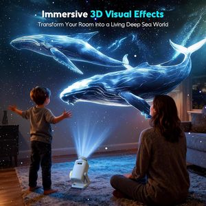 Proyector de Estrellas Dinámico 3D <span class=keywords><strong>4K</strong></span> HD con 60 Escenas Integradas y Máquina de Ruido Blanco para un Sueño Profundo, Decoración de Dormitorio, Luz Nocturna - Product Image 3