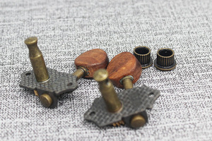 Accordeurs de ukulélé 2R2L faits à la main en bronze <span class=keywords><strong>antique</strong></span> avec bouton en bois d'acacia pour ukulélé 4 cordes - Product Image 6