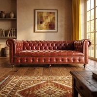 Vintage Braunes Ölwachs-Leder Chesterfield 3-Sitzer Sofa mit Tiefer Knopfheftung für Möbelgroßhandel