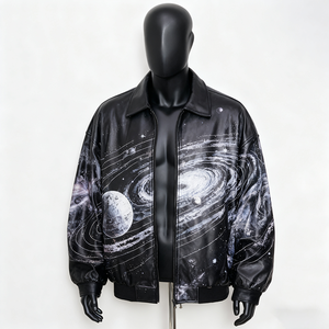 Blouson d'aviateur personnalisé Doger Blouson en <span class=keywords><strong>cuir</strong></span> pour homme Vente en gros OEM Blouson de course en <span class=keywords><strong>cuir</strong></span> pour <span class=keywords><strong>femme</strong></span> Dames - Product Image 1