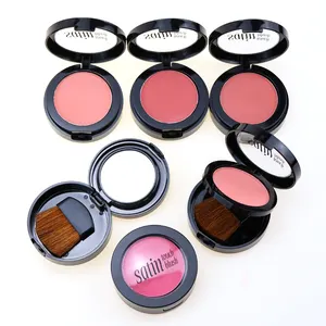 OEM Tự Nhiên Tùy Chỉnh Duy Nhất Màu Đỏ Matte Trang Điểm Blush Má Mỹ Phẩm Với Cọ