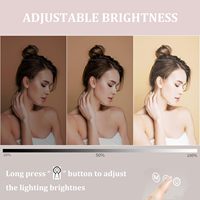 Miroir de maquillage LED rond rotatif à 360 degrés pour le bureau