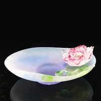 Décoration d'assiette de fruits secs Liuli couleur personnalisable pour la décoration de mariage quantité minimale de commande 10 pièces 290*213*75mm emballage cadeau en verre Art populaire
