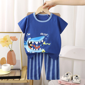 <span class=keywords><strong>Pigiama</strong></span> Estivo 2026 per Bambini <span class=keywords><strong>1</strong></span>-8 Anni, Set Casual 2 Pezzi a Maniche Corte, in Cotone Morbido, Unisex - Product Image 5