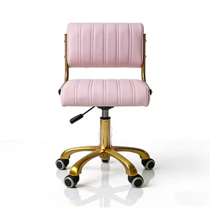 Chaise de technicien de <span class=keywords><strong>réparation</strong></span> de pieds moderne, réglable et professionnelle pour salon de beauté, avec base dorée rotative et ajustable - Product Image 3