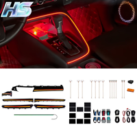 Kit d'éclairage d'ambiance pour voiture, éclairage d'ambiance intérieur pour Honda HRV 2023-2025, 6 en 1, éclairage d'ambiance RGB pour voiture, contrôle par application