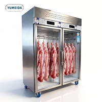 Vitrine Réfrigérée Commerciale à Porte Vitrée de Qualité Industrielle avec Conception Facile à Nettoyer pour Magasin de Viande Halal