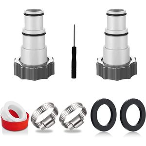 Kit d'adaptation de tuyau de rechange pour pompe de piscine hors sol Intex 1.2 1.5 1.8 en PVC, installation facile, avec colliers de serrage et joints toriques - Product Image 5