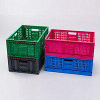 Caisses en plastique PP ventilées, empilables, robustes, écologiques et pliables pour le stockage des oignons et le transport des légumes, vente en gros