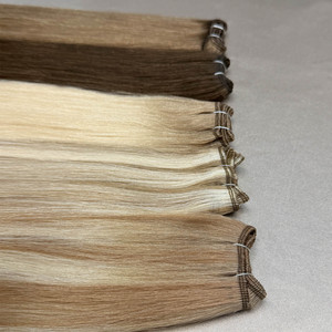 Extensions de cheveux humains vierges à 100 %, tissées à la machine, double épaisseur, cheveux Remy, à coudre, vente en gros, directement de l'usine, lisses - Product Image 3