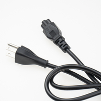 Cable de Alimentación para Portátil de 3 Puntas, NEMA 5-15P a IEC C5, SVT 18AWG 7A, Cable de Corriente Alterna para Adaptador de Portátil