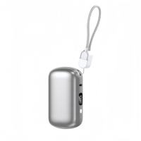 Nouveaux produits en gros en promotion : Mini batterie externe portable ultra-fine 10000 mAh en PVC et ABS, charge rapide PD 22,5 W 20 W avec câble pour téléphones