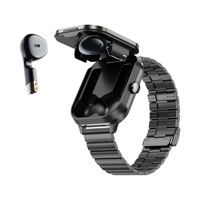 Reloj Inteligente Digital TWS de 2.01 Pulgadas y Auriculares Inalámbricos IP67, Monitor de Ritmo Cardíaco Deportivo, Monitorización de Salud, Bluetooth, Certificación IP67