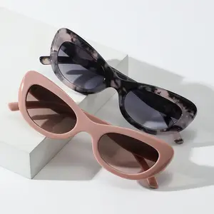 Fashion New Cat Eye Sunglasses Small Frame Versatile Sun Visors Women and Men Trend Custom Logo Glasses