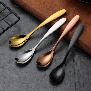 Benutzerdefiniertes LOGO Kleines 304 Edelstahl Löffelset Gold Schwarz Kupfer für Tee Kaffee Dessert Hochglanzpoliert für Partys 10ml - Product Image 5