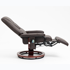 Sillón Reclinable Giratorio de Masaje Moderno y Económico, Tapizado en Microfibra con Aspecto de Cuero, Estructura Metálica, Diseño Ajustable, Respaldo Abierto y Brazos Acolchados - Product Image 5